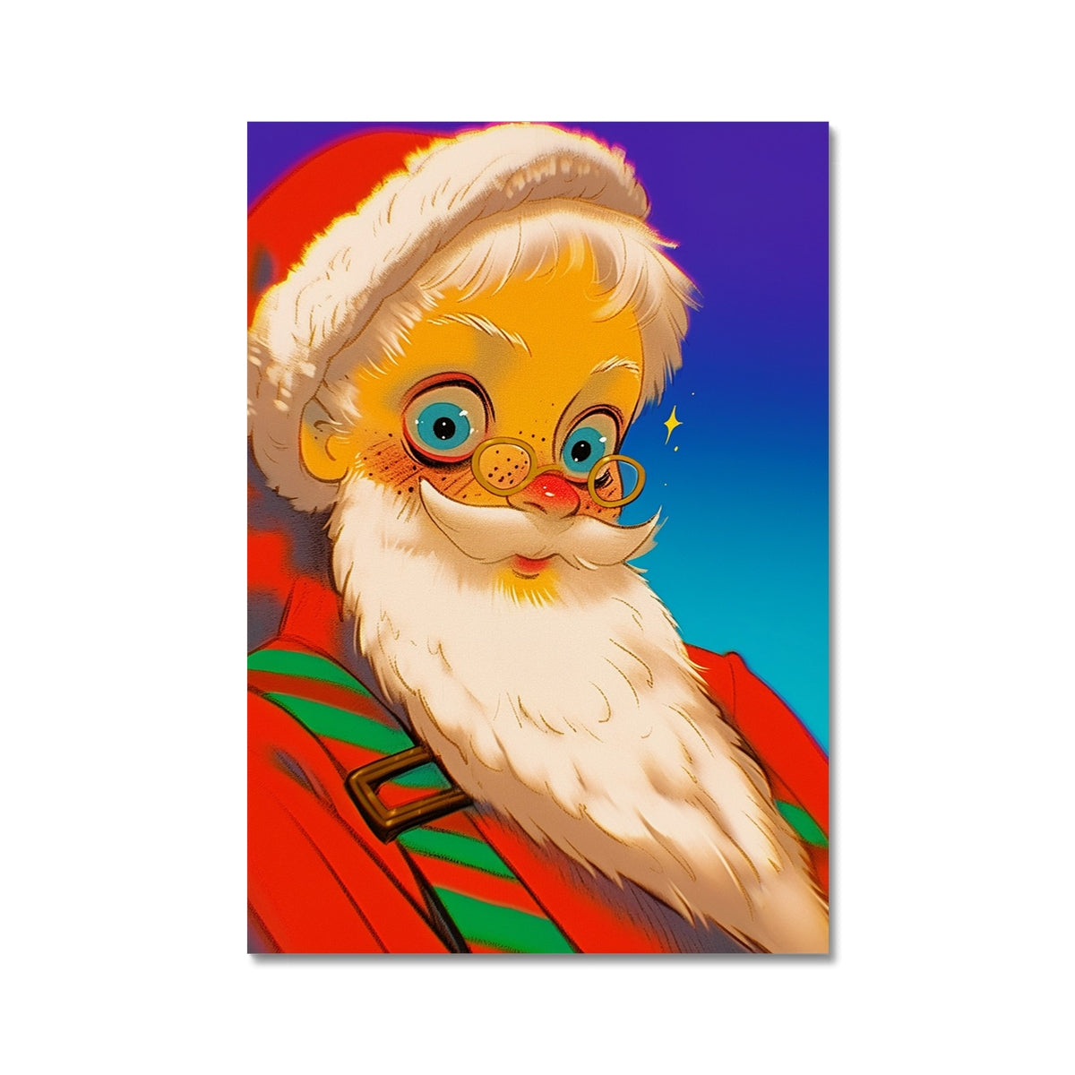 Tin-Era Santa – Dark Art Print – Fine Art Print by Soulkeeper2099