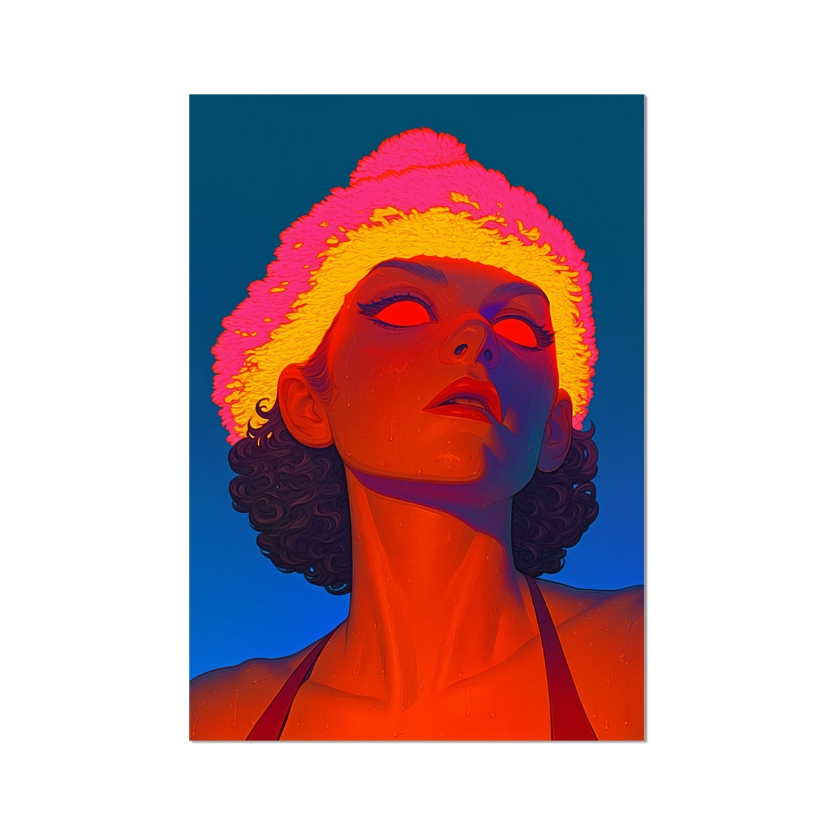 Heatwave in Winter – Neon Cyberpunk Art – Hahnemühle Photo Rag Print by Soulkeeper2099