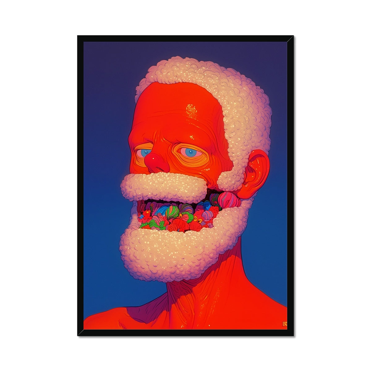 Candy Silence – Dark Art Print – Framed Print by Soulkeeper2099