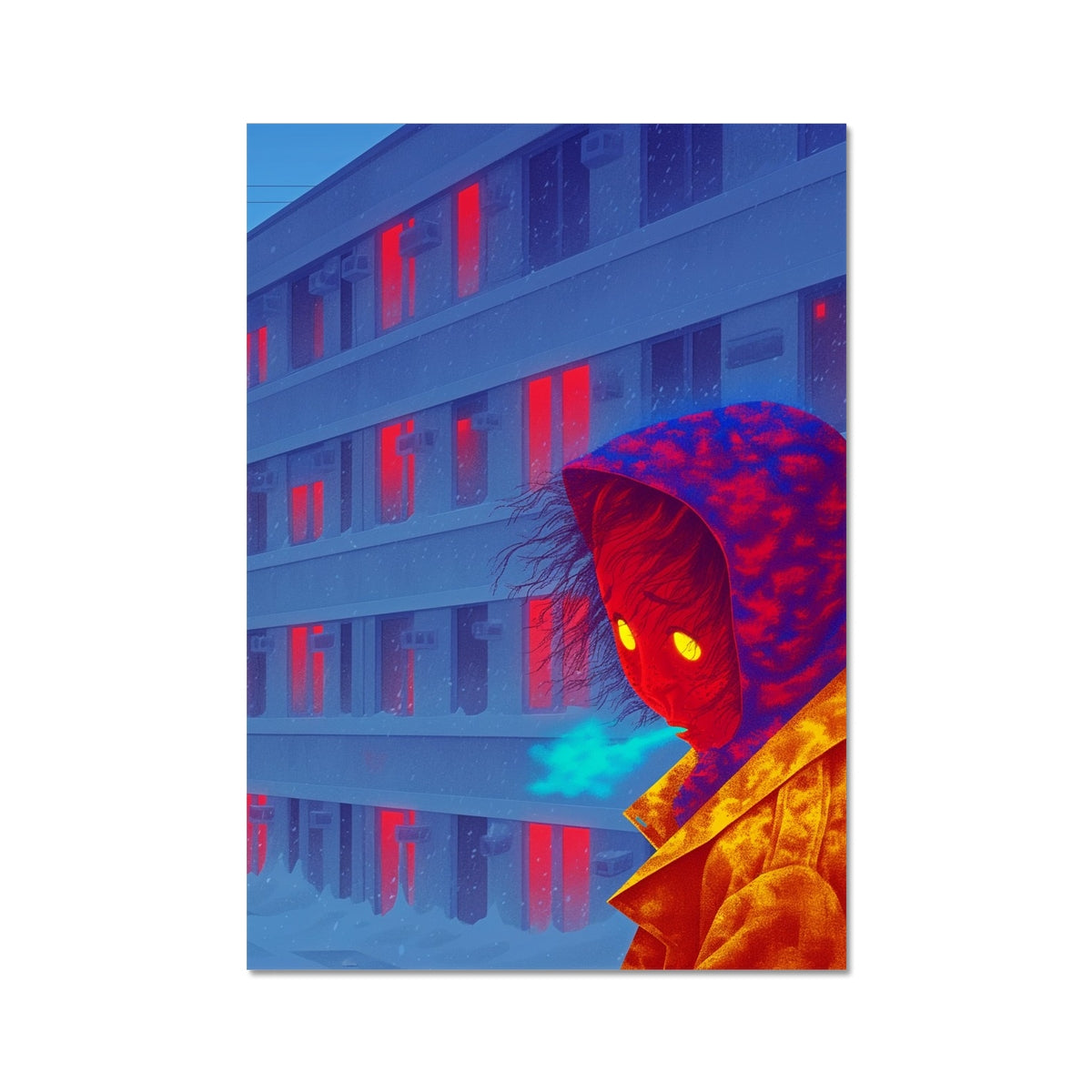 Motel Breath – Surreal Portrait Print – Wall Art Poster by Soulkeeper2099