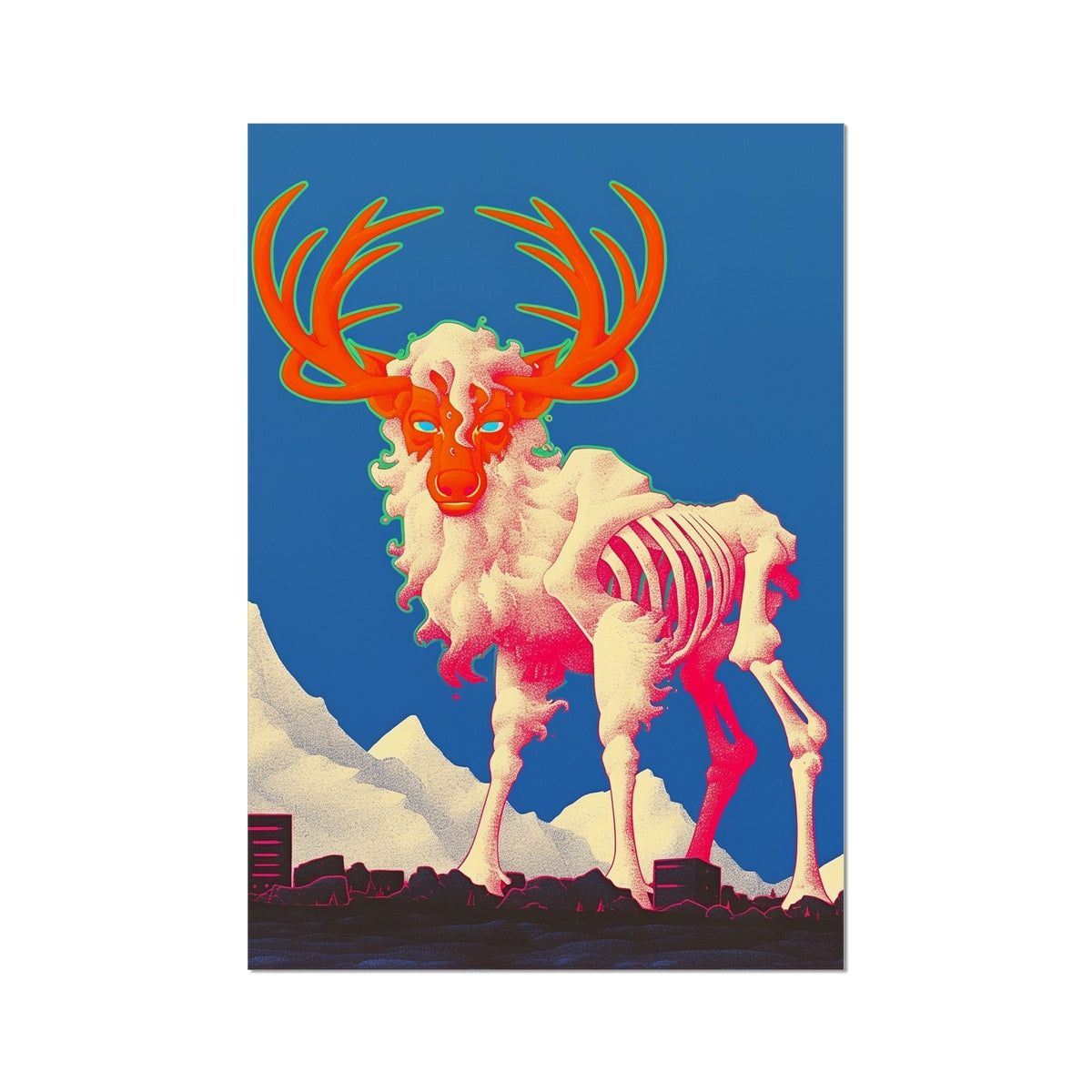 Melted Colossus Reindeer – Dark Art Print – Hahnemühle Photo Rag Print by Soulkeeper2099