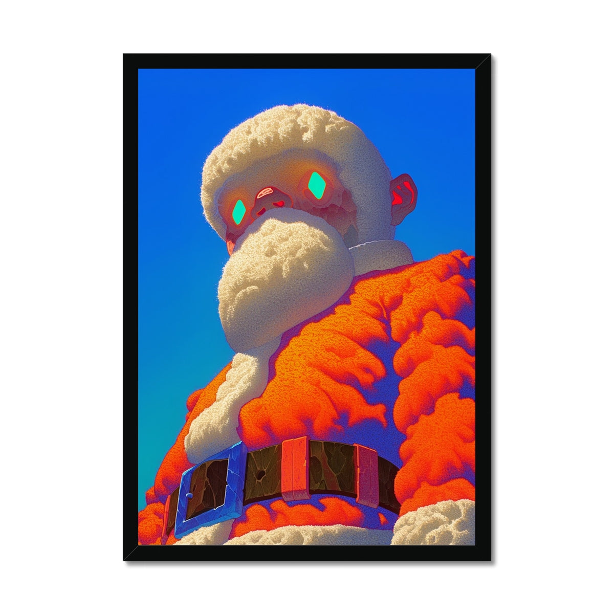Snow Fleece Gatekeeper – Dark Art Print – Framed Print by Soulkeeper2099