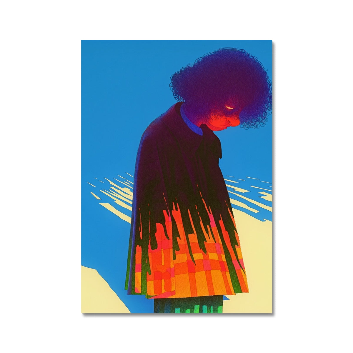 Frayed Aurora Cloak – Surreal Portrait Print – Wall Art Poster by Soulkeeper2099