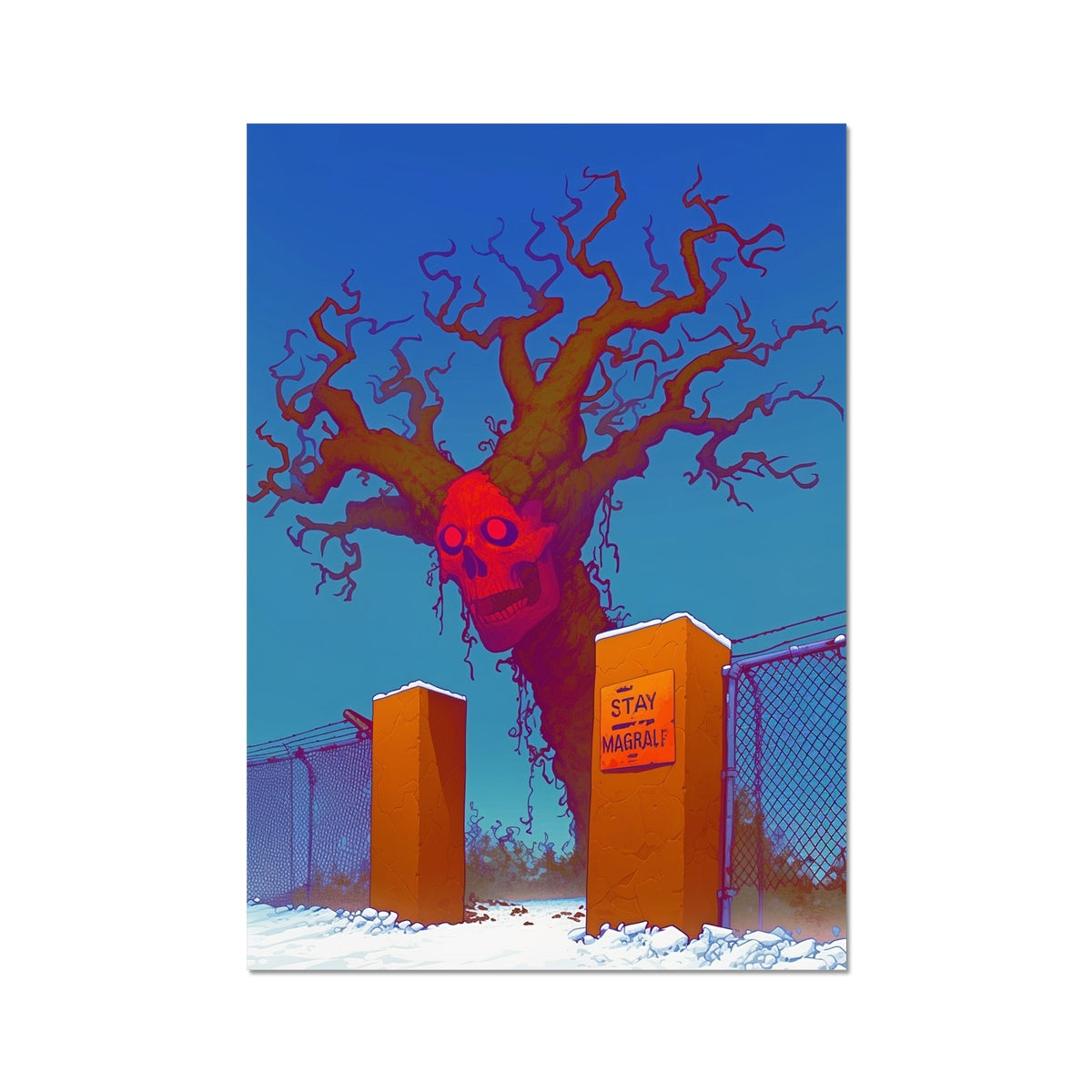 Tree of the Restricted Zone – Dark Art – Fine Art Print by Soulkeeper2099