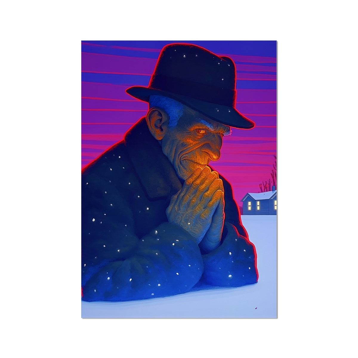 The Winter Plotter – Surreal Portrait Print – Hahnemühle Photo Rag Print by Soulkeeper2099