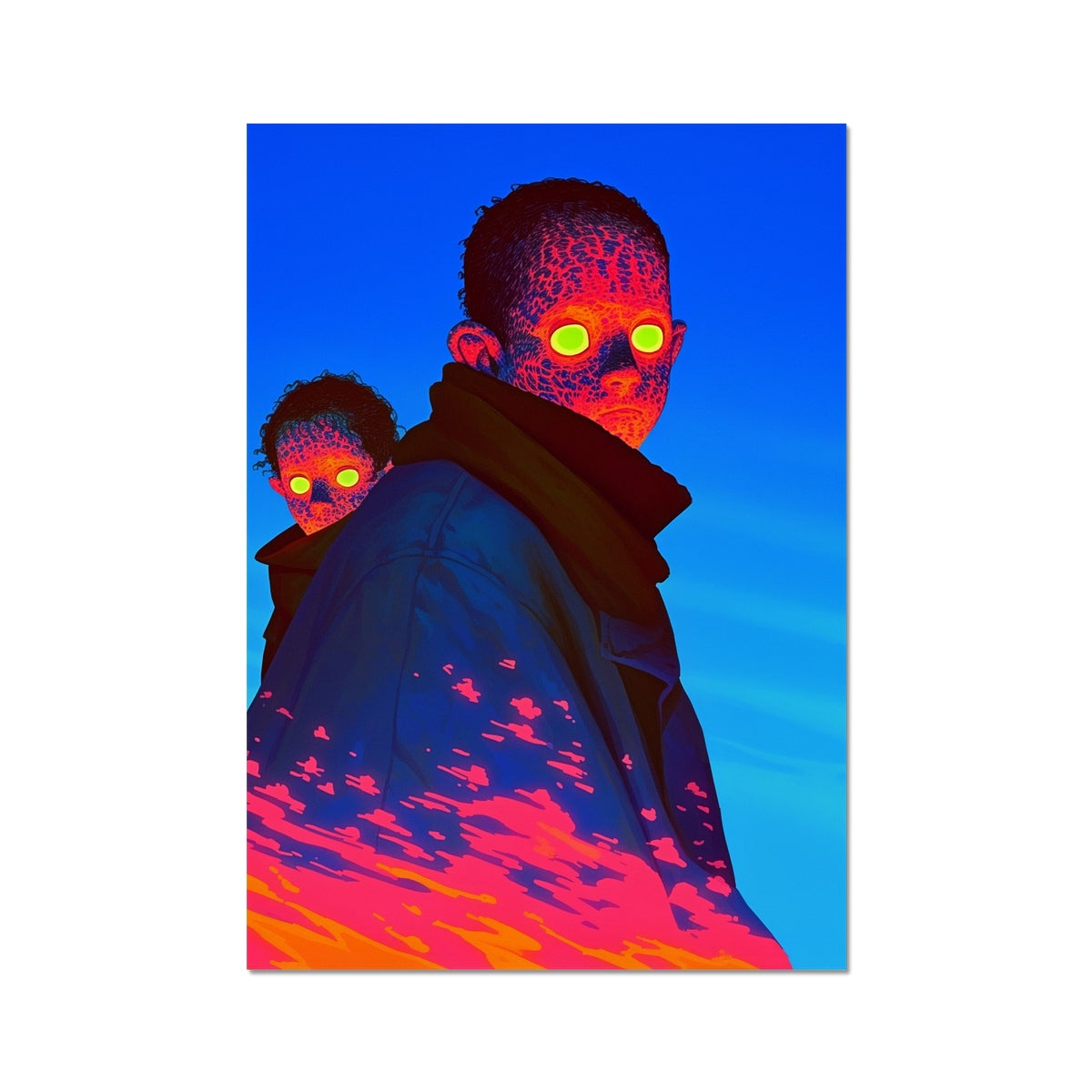 Emberline Drifters – Surreal Portrait Print – Fine Art Print by Soulkeeper2099
