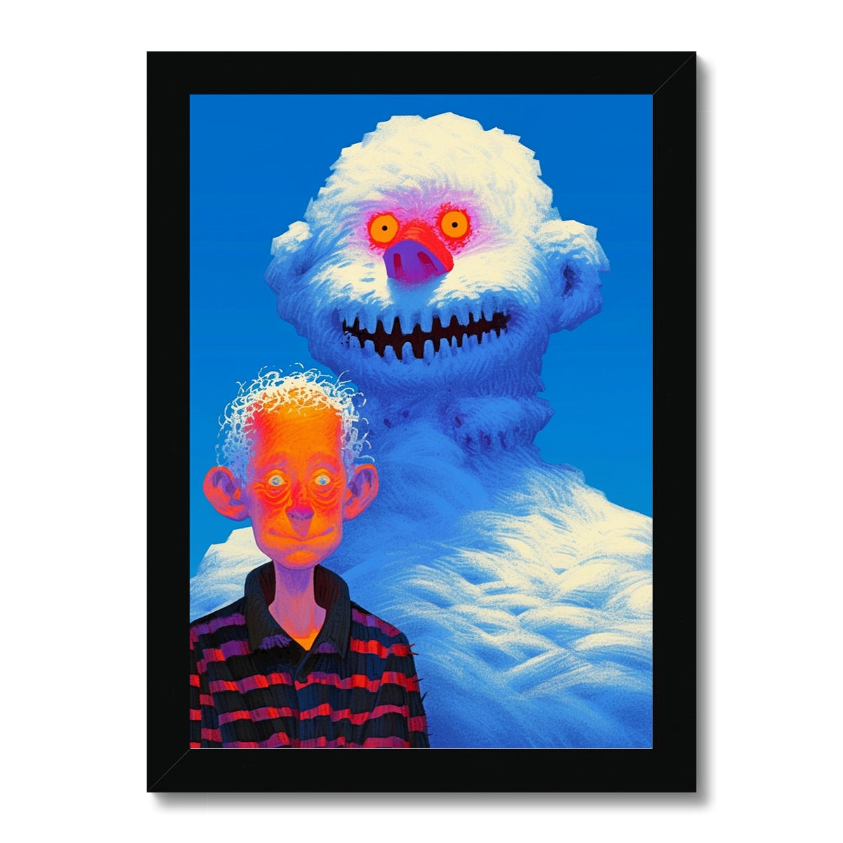 My Friendly Blizzard – Dark Art Print – Framed Print by Soulkeeper2099