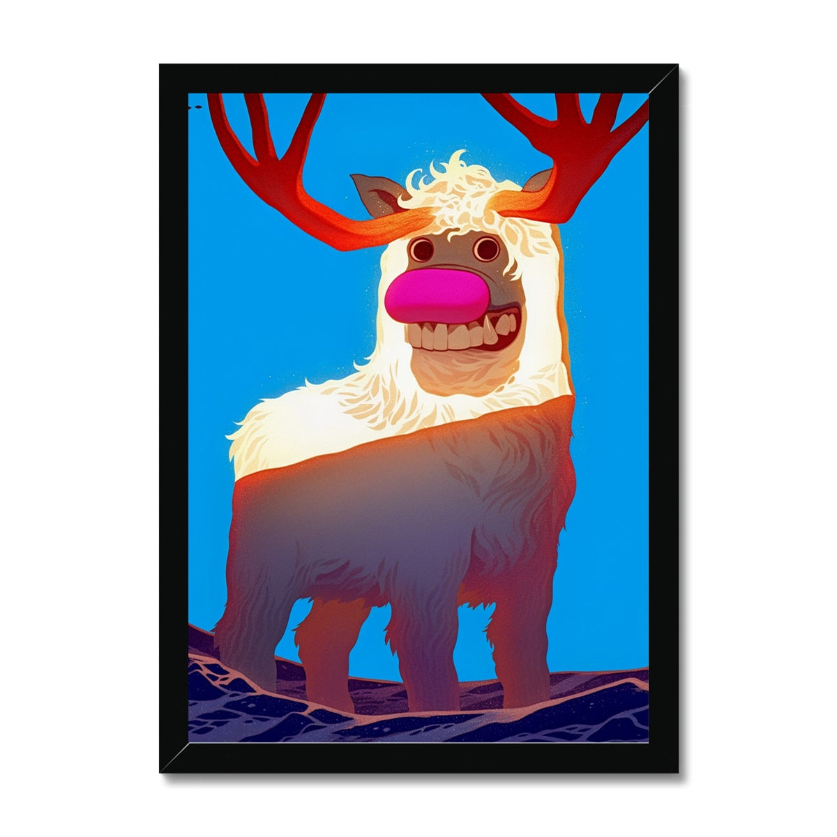 The Luminous-Nosed Drifter – Dark Art Print – Framed Print by Soulkeeper2099