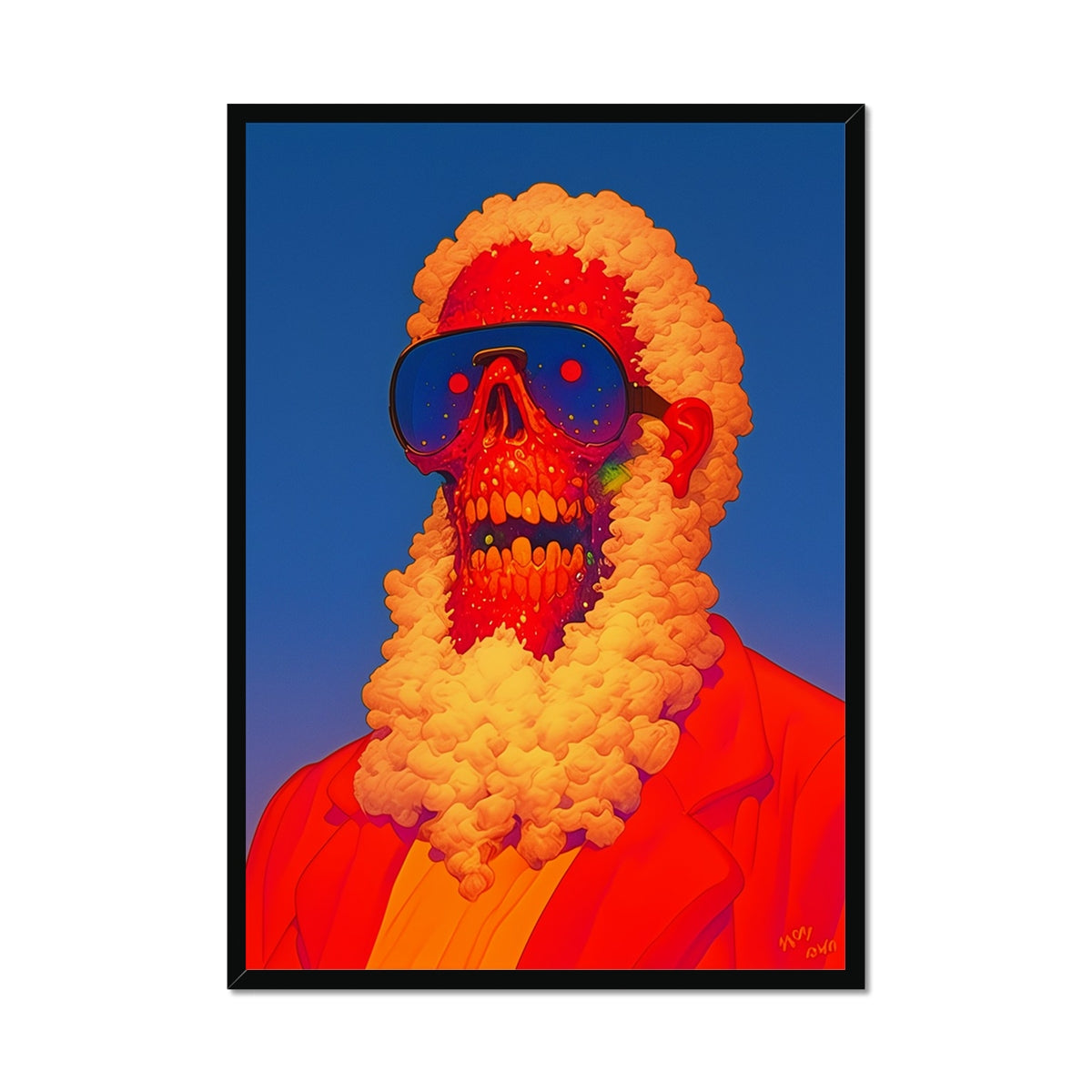 Polar Drip, Santa Mk.Ø – Dark Art Print – Framed Print by Soulkeeper2099