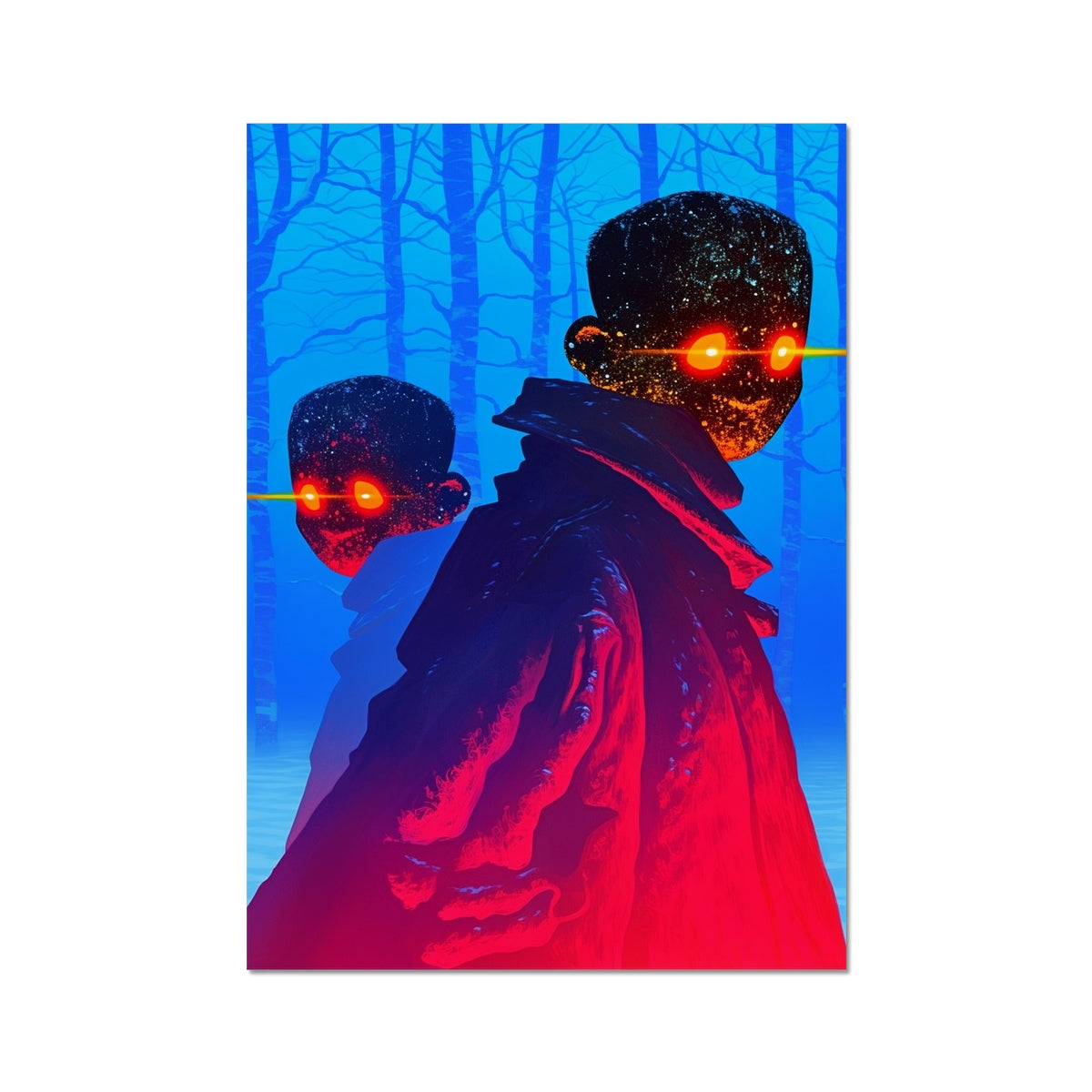 Starlit Wardens – Surreal Portrait Print – Fine Art Print by Soulkeeper2099