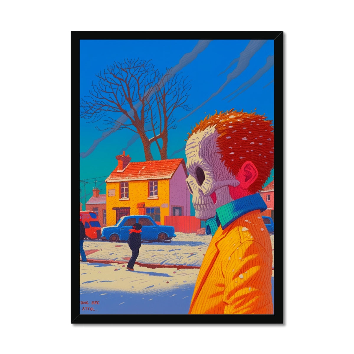 Afterlife Lane – Dark Art Print – Framed Print by Soulkeeper2099