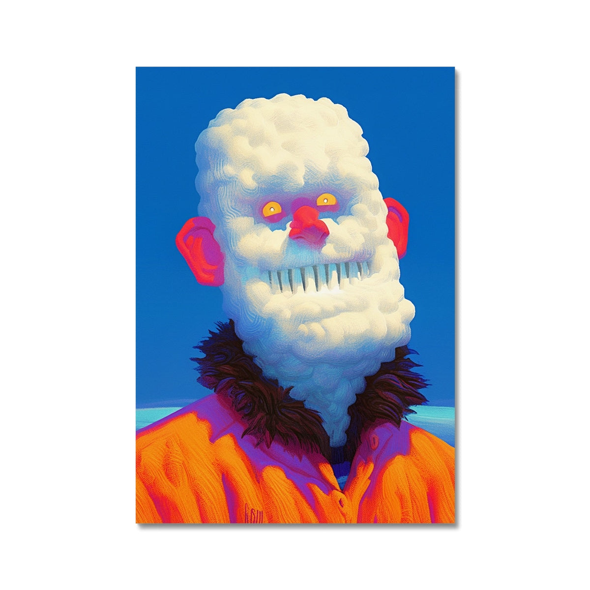 Frost Grin – Dark Art Print – Wall Art Poster by Soulkeeper2099