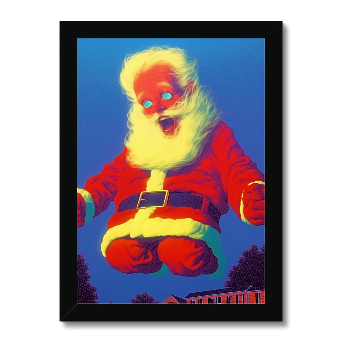 Levitating Clause – Dark Art Print – Framed Print by Soulkeeper2099