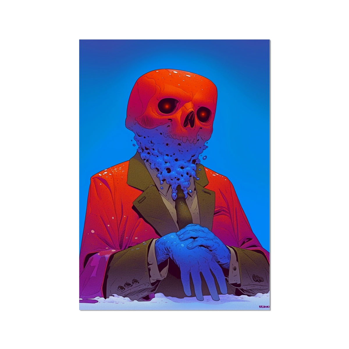 Office Thaw – Neon Cyberpunk Art – Hahnemühle Photo Rag Print by Soulkeeper2099