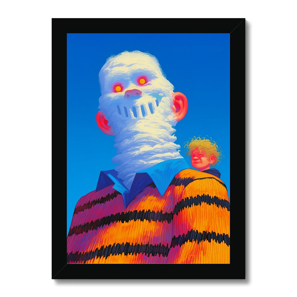 On Winter Shoulders – Dark Art Print – Framed Print by Soulkeeper2099