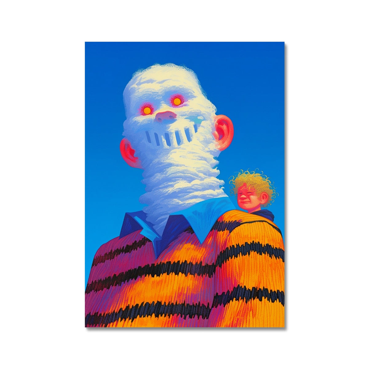 On Winter Shoulders – Dark Art Print – Wall Art Poster by Soulkeeper2099