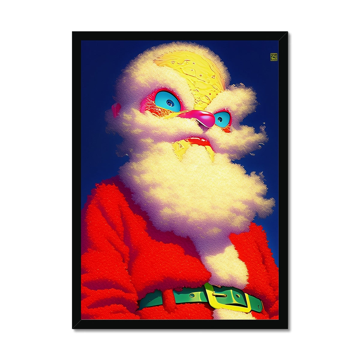 Cloud Bearded Watcher – Dark Art Print – Framed Print by Soulkeeper2099