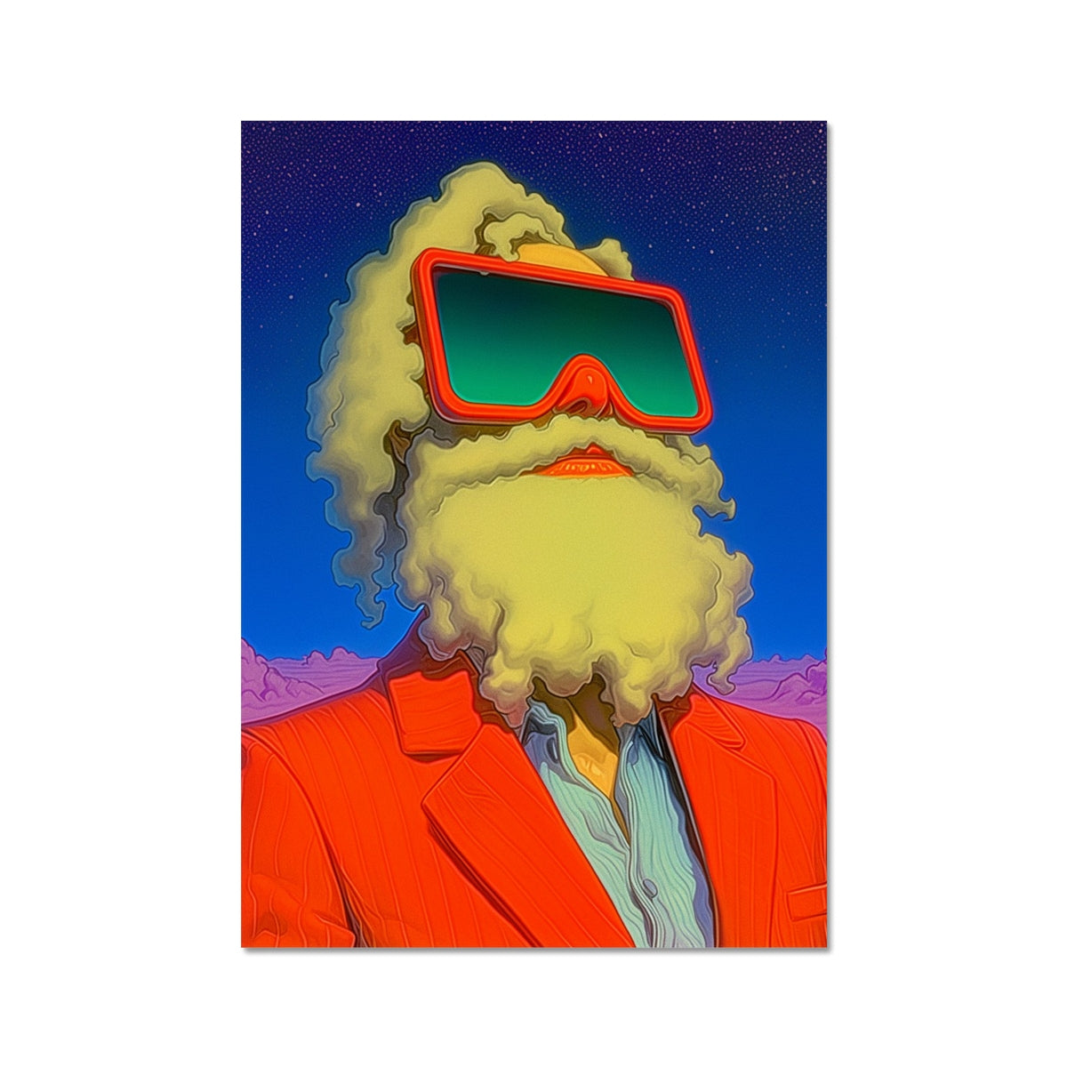 Cloud-Head at Sunset – Dark Art Print – Fine Art Print by Soulkeeper2099