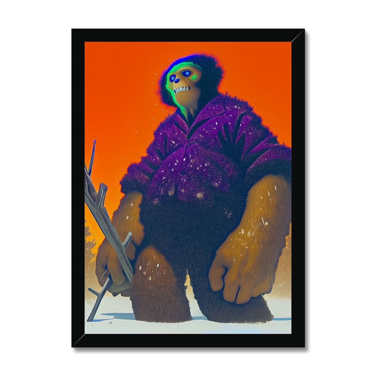 Yule Colossus – Dark Art Print – Framed Print by Soulkeeper2099