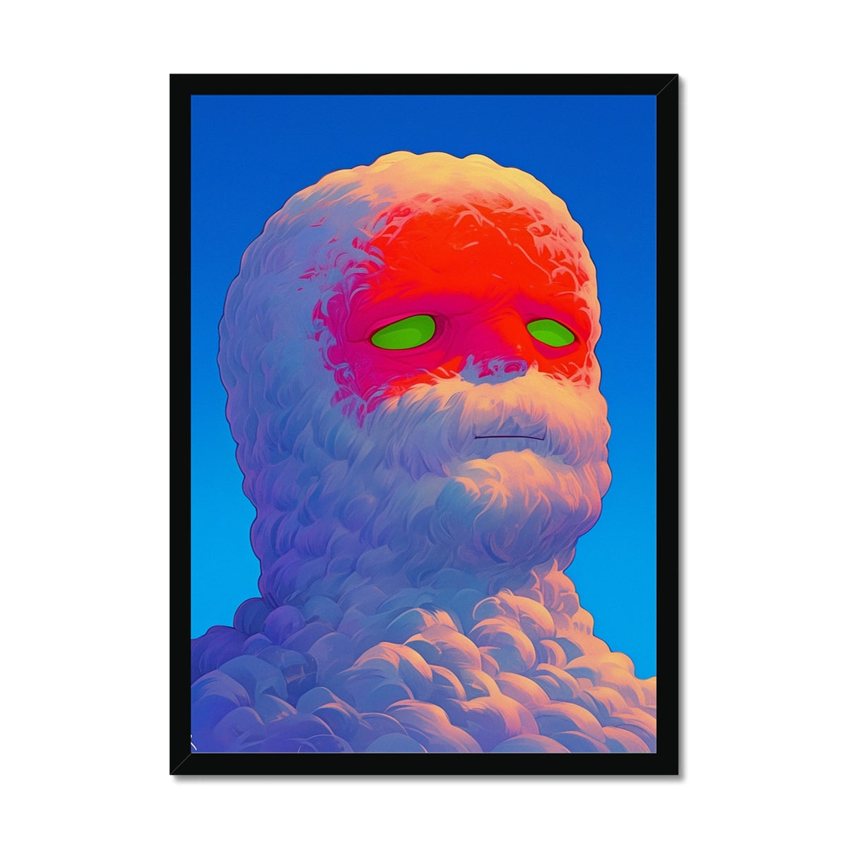Glacier Oracle – Surreal Portrait Print – Framed Print by Soulkeeper2099
