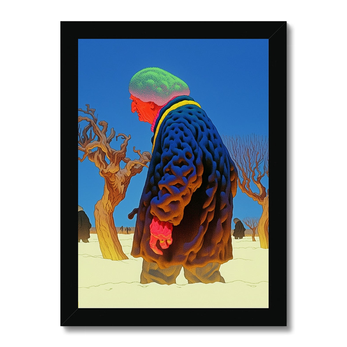 Orchard Walkers – Surreal Portrait Print – Framed Print by Soulkeeper2099