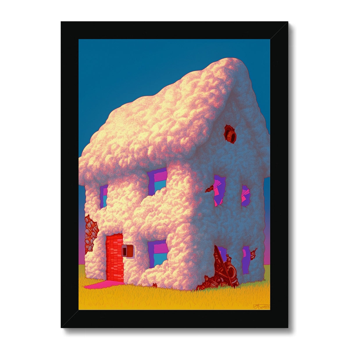 Frosted Sugar House – Dark Art – Framed Print by Soulkeeper2099
