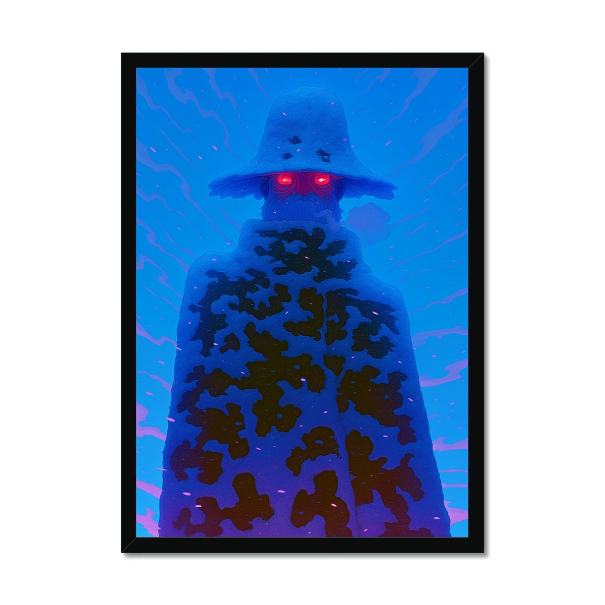 Aureole Gale – Neon Cyberpunk Art – Framed Print by Soulkeeper2099