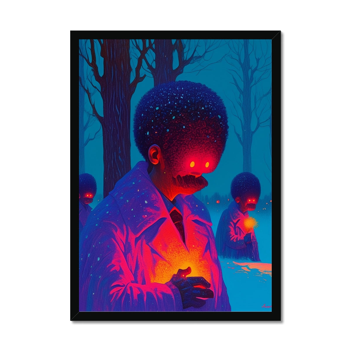 Keepers of Warmth – Dark Art Print – Framed Print by Soulkeeper2099