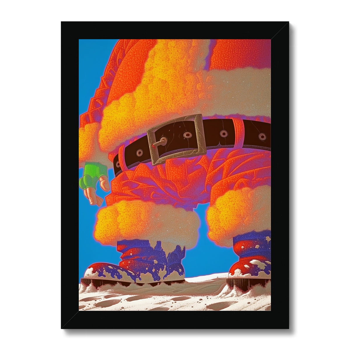 Boots of the Winter Giant – Dark Art Print – Framed Print by Soulkeeper2099