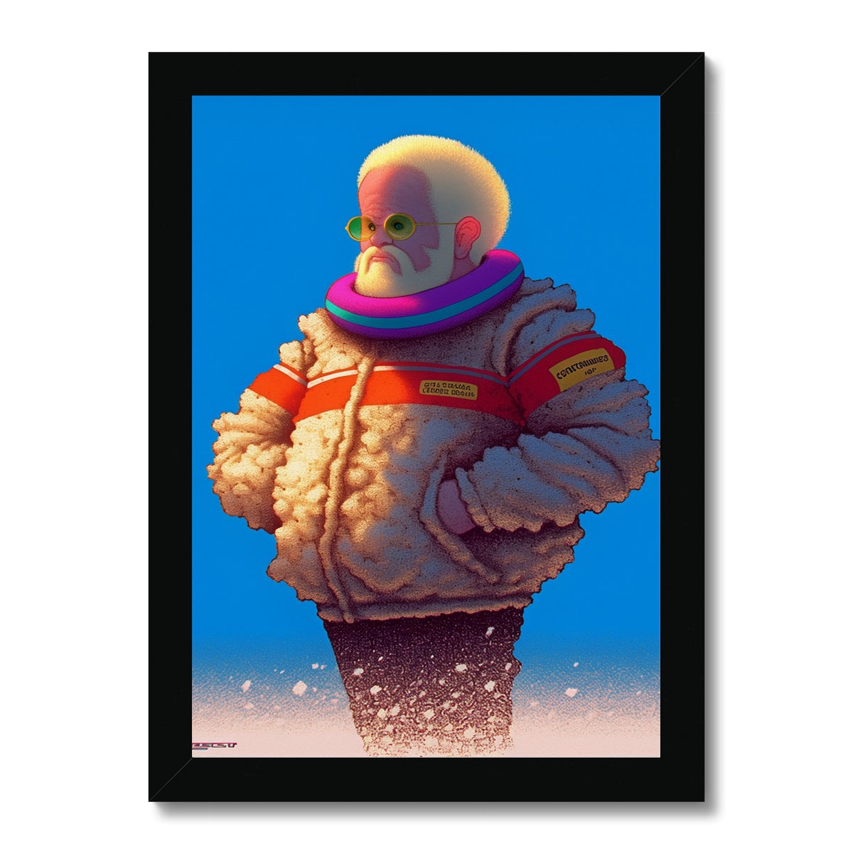 Passenger of the Polar Orbit – Dark Art Print – Framed Print by Soulkeeper2099
