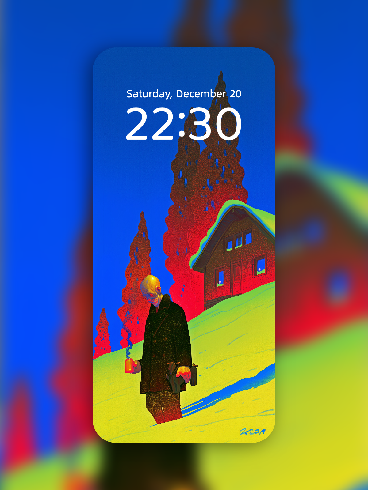Commuter of the Last Slope – Dark Art Wallpaper – wallpaper by Soulkeeper2099
