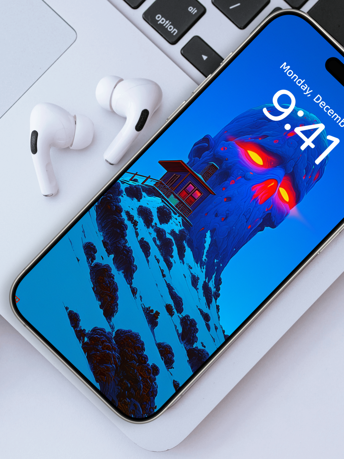 Skull Hill in Winter Haze Wallpaper