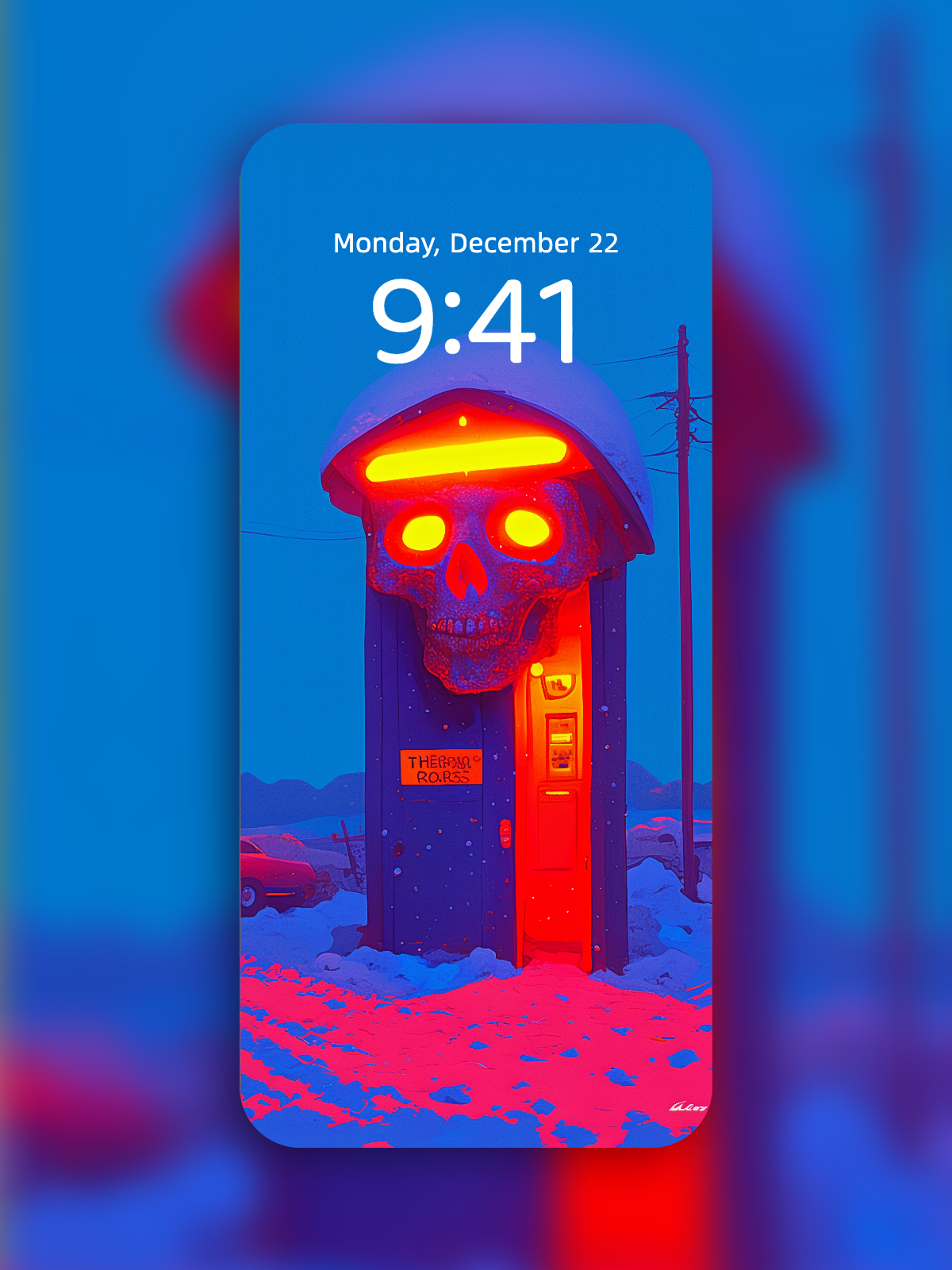 Skull Vending Portal – Dark Art Wallpaper – wallpaper by Soulkeeper2099