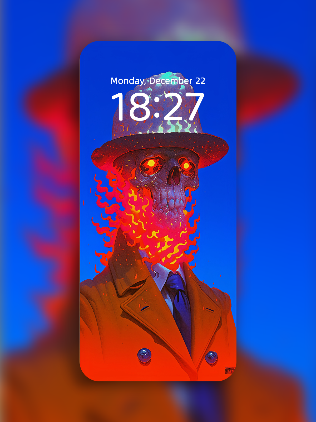 The Flame Etiquette Officer – Dark Art Wallpaper – wallpaper by Soulkeeper2099