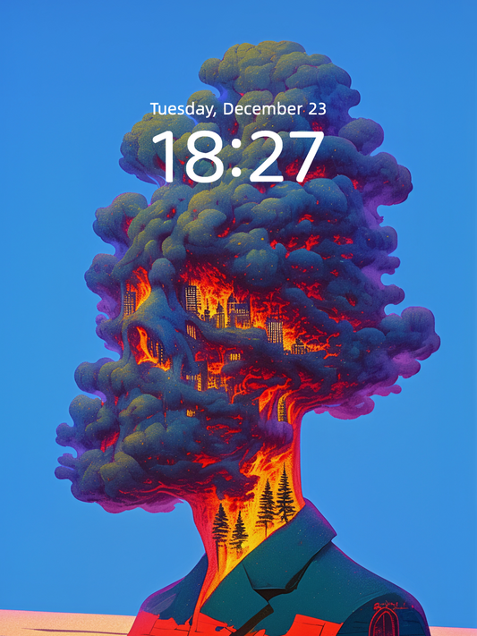 City Burning Under the Roof wallpaper