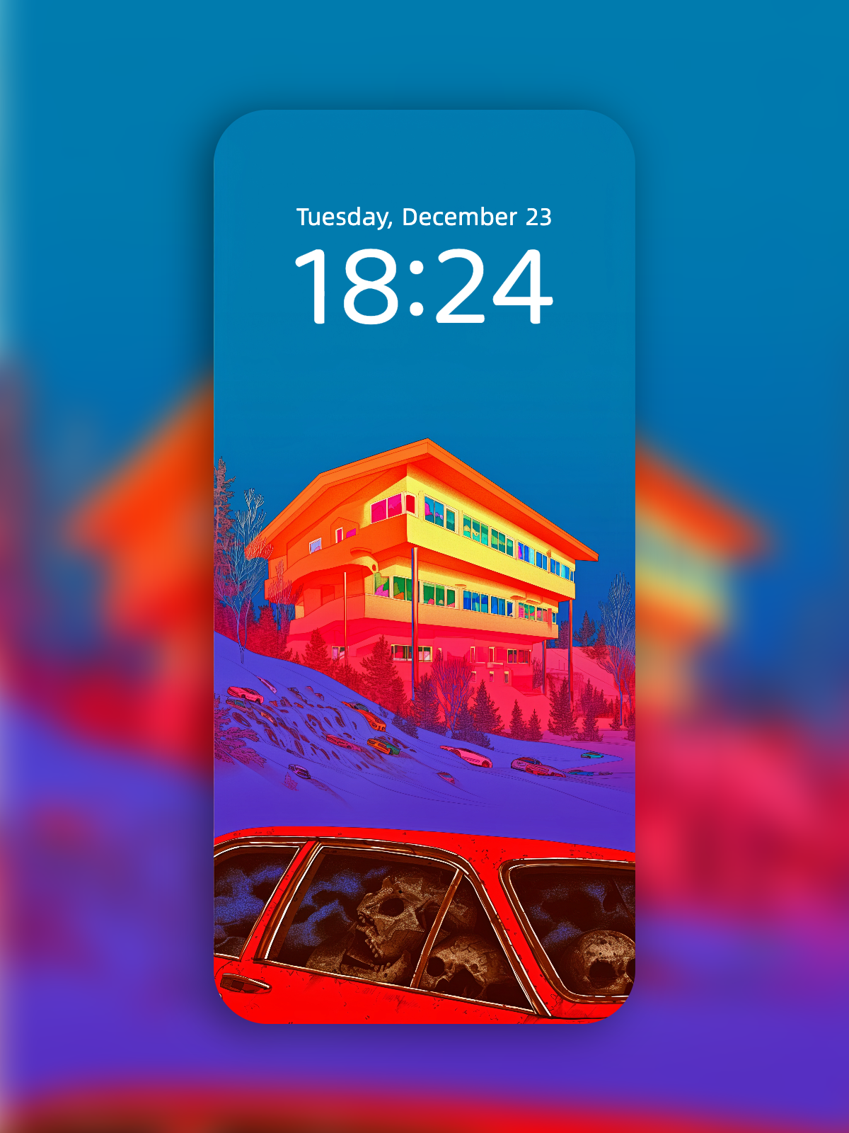 Last Slope Motel – Dark Art Wallpaper – wallpaper by Soulkeeper2099