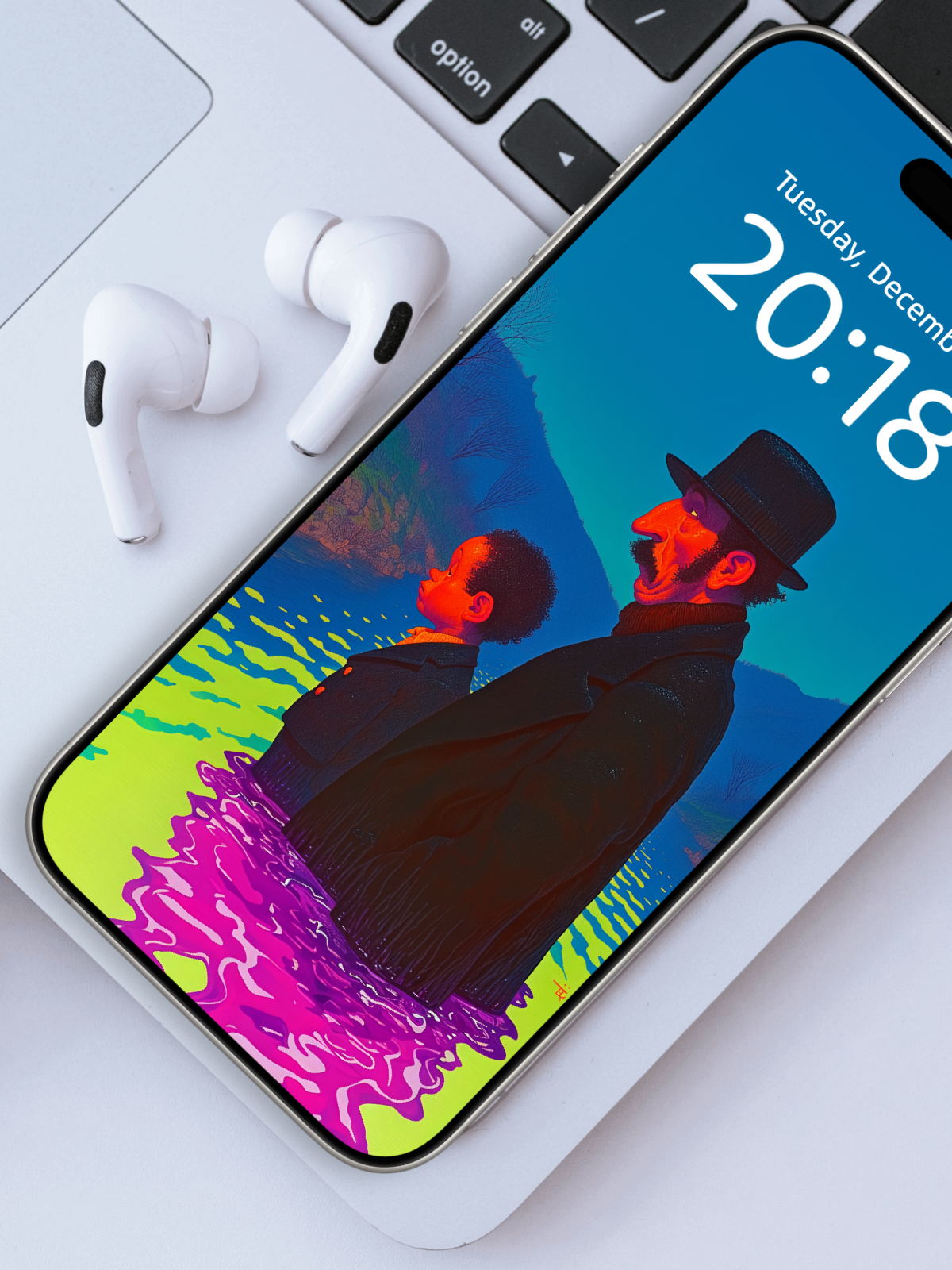 The Promise by the Neon River wallpaper