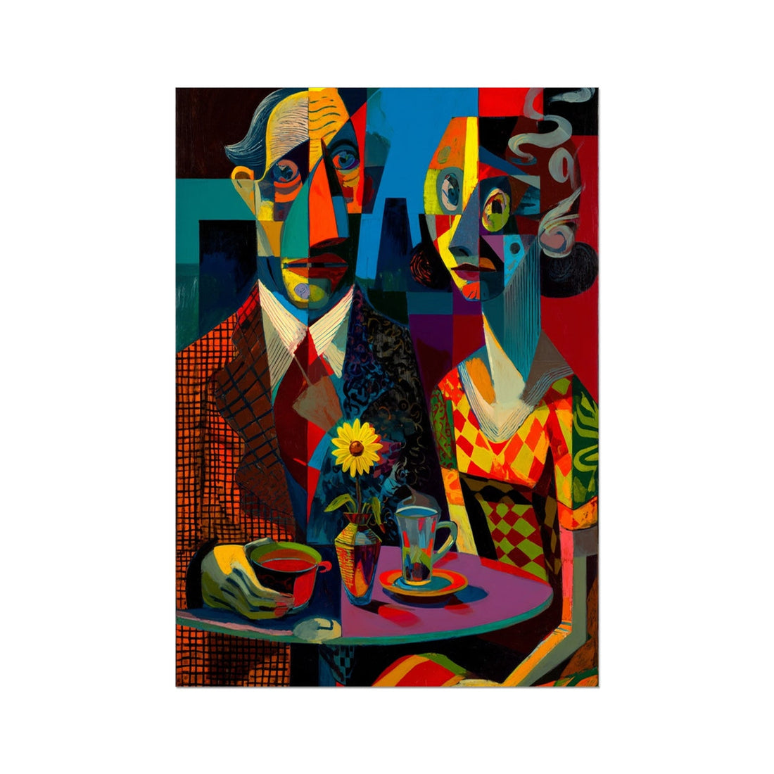 The Yellow Flower Testimony in the Blue Room — Classics Rewired limited edition Hahnemühle German Etching print, by Soulkeeper.2099