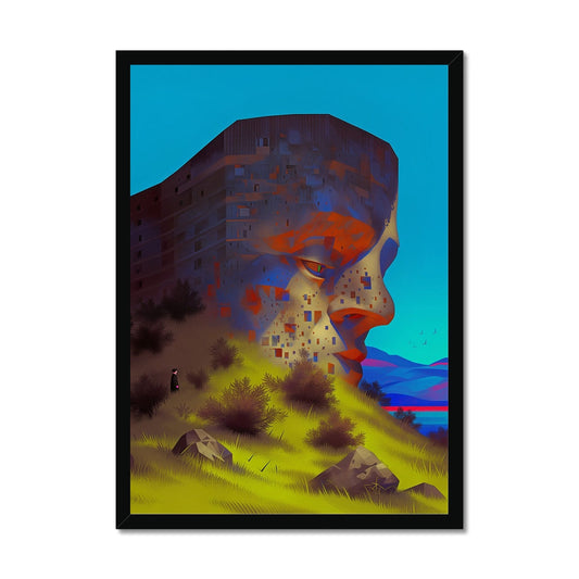 The Mountain's Profile — Dark Luxury Statement Piece — Limited Edition Framed Print by Soulkeeper.2099