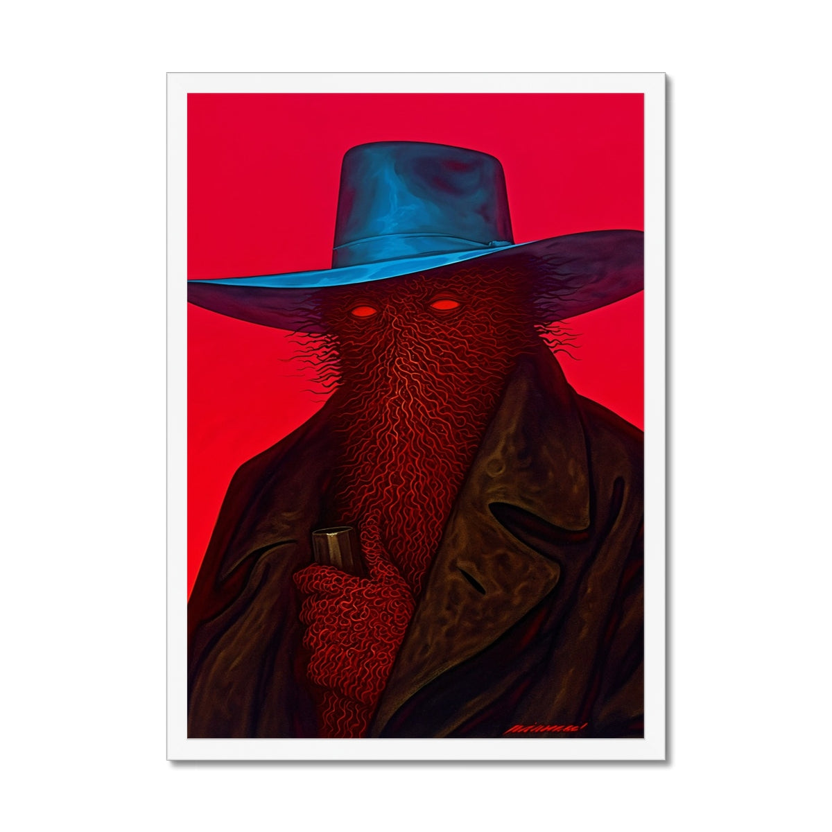 Desert Shaman – Surreal Portrait Print – Framed Print detail view by Soulkeeper2099