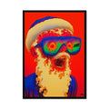 Melted Midnight Santa – Dark Art Print – Framed Print by Soulkeeper2099