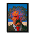 The Executive in Blooming Ruin – Surreal Portrait Print – Framed Print by Soulkeeper2099