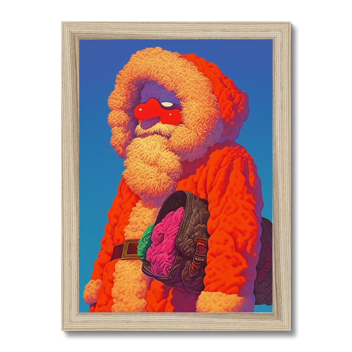 Santa, empacando su mente — Impresión Enmarcada – Arte Oscuro – Maqueta del marco by Soulkeeper2099