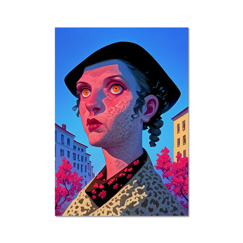 Crimson Gaze – Surreal Portrait Print – Fine Art Print by Soulkeeper2099