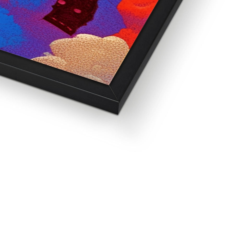 Doppelschicht — Gerahmter Druck – Dunkler Kunstdruck – Druckdetail by Soulkeeper2099