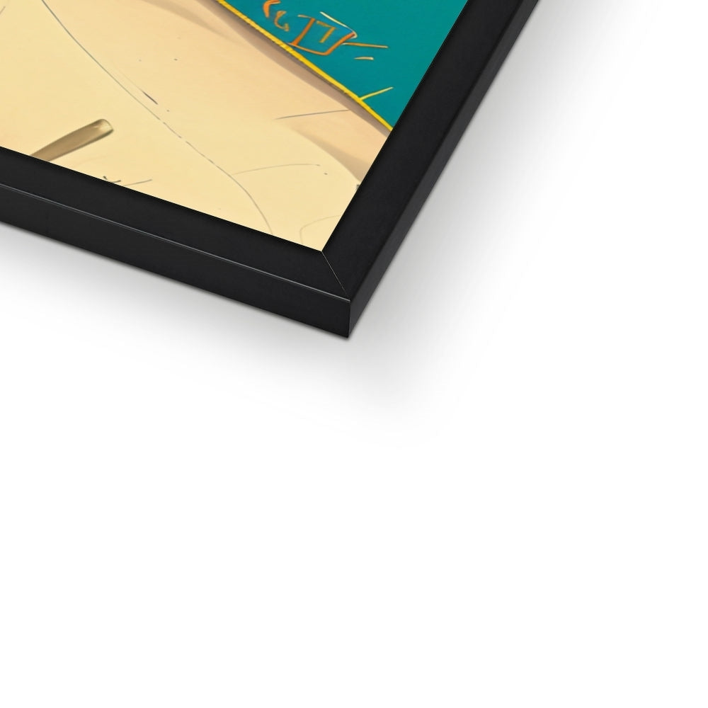 Neural Bloom – Surreal Portrait Print – Framed Print print detail by Soulkeeper2099