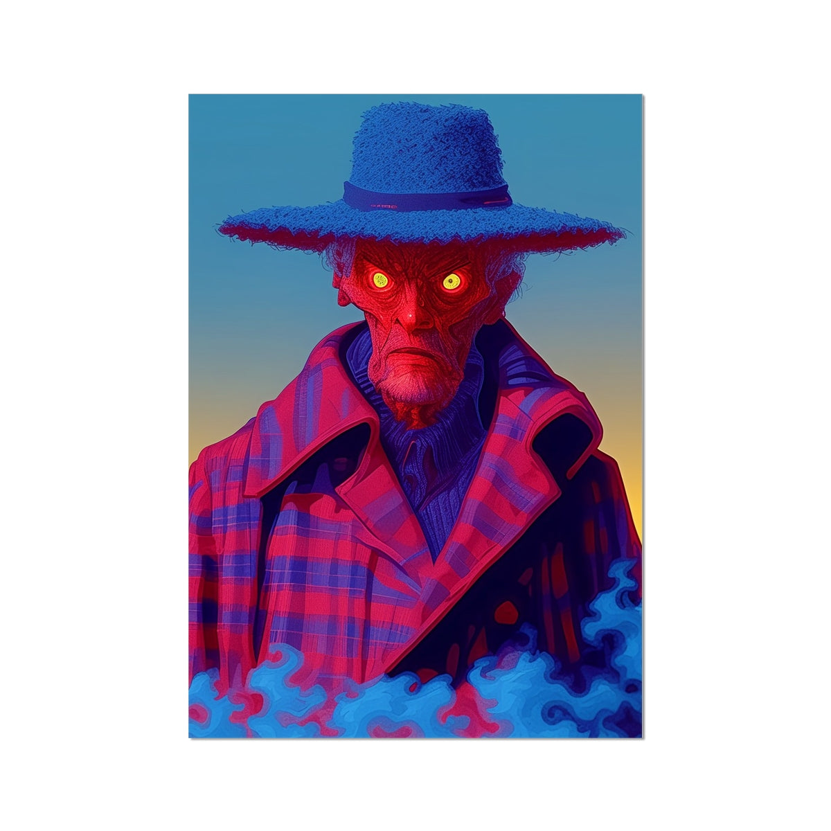 Frostfeuer-Ältester — Hahnemühle Photo Rag Druck – Surreales Porträt by Soulkeeper2099