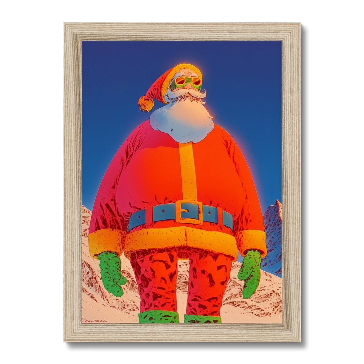 Papá Noel de la patrulla del horizonte — Impresión Enmarcada – Arte Oscuro – Maqueta del marco by Soulkeeper2099