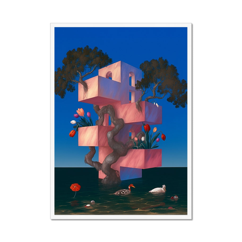 The Floating Garden Ark – Dark Art Print – Framed Print detail view by Soulkeeper2099