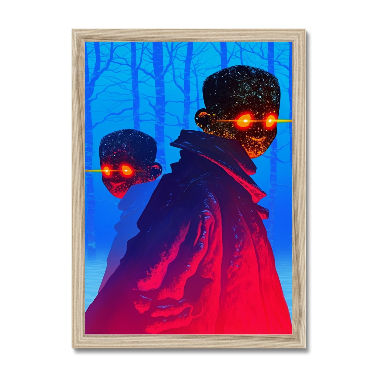 별빛 감시자 — 액자 프린트 – 초현실 초상화 – 프레임 목업 by Soulkeeper2099